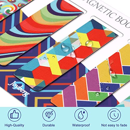 15 Pieces Bookmarks, Magnetic Bookmarks for Women, Page Markers for Students - color: Colorful Geometric Patterns, size: 15 Pieces