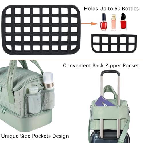 GR69N Nail Polish Organizer,Travel Nail Bag Organizer Case - color: Green