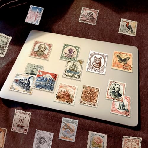 Vintage Scrapbook Stickers Set, Retro Stickers for Bullet Journal, Antique Looking Sticker for Junk Journal Collage Album (Memory Stamp 100pcs) - style: memory stamp