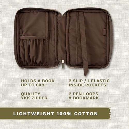 Bella Taylor Small Bible Cover, Quilted Bible Case, Vintage Vine Brown - color: Vintage Vine Brown, size: Small