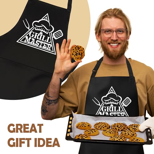 Grill Master Funny Aprons for Men with 2 Pockets, Cooking Apron for Dad, Gag Gifts for Men, Adjustable BBQ Grilling Apron for Husband, Chef Kitchen Gifts for Birthday & Father’s Day - A13 - color: Grill Master 2