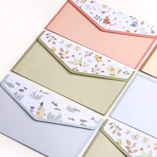 64 Pcs Stationery Paper Envelopes Set - color: Cute