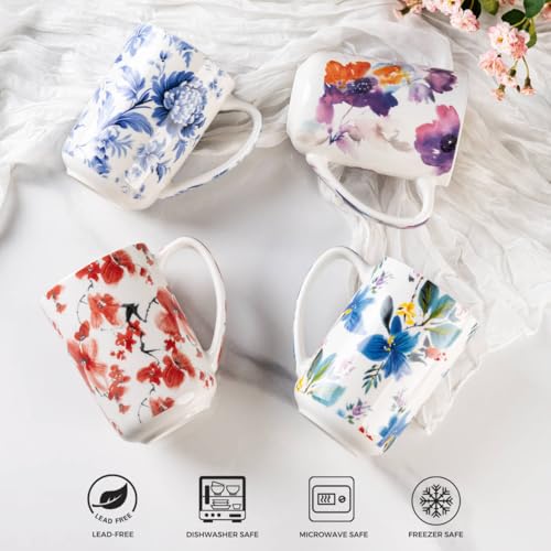 AmorArc Tea Cup With Infuser and Lid, 18oz Loose Leaf Tea Mug With Steeper - color: Sakura