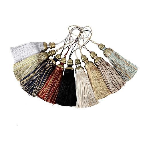 4 Pack Tassel Key Tassel with Loops for Home Decoration - color: Mix Red, size: 4 Pack
