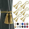 BEL AVENIR 6 Pack Handmade Rope Tassel Curtain Tiebacks - color: Gold, size: 6 Pack