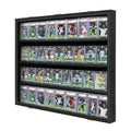 36 Graded Sports Card wall-Mounted Display case for Shows, Black - size: 36 Card - Black - Horizontal