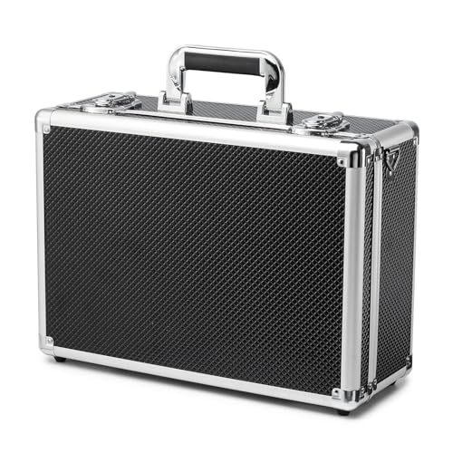 Lockable Trading Sports Card Case Storage Box Holder Organizer - color: Black, size: Large