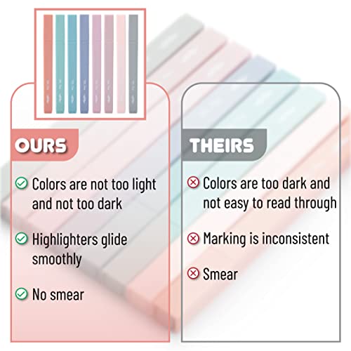 Mr. Pen- Aesthetic Highlighters No Bleed, 8 Pack, Earthy Colors, Chisel Tip | Cute Highlighters Assorted Colors for Journaling, Highlighting, Underlining, Fast Dry, Back to School Supplies - color: Earthy Colors, size: 8 Pack