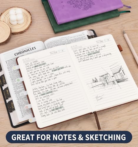 Lined Journal Notebook for Women Men, A5 Hardcover Leather Journals - color: A-Tree-Dark Blue, size: 1 Pack-A5（5.8"×8.3"）