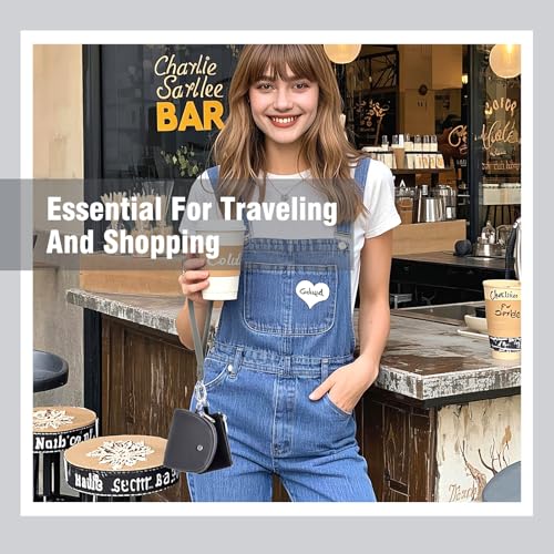 Mini Dual Pouch Wristlet Wallet for Women – Zip Around wristlet Keychain Wallet with 2 Wristlets, Ideal for Dog Walking, Coffee Runs & Lunch Break Essentials (Black+Grey) - color: Black+Grey