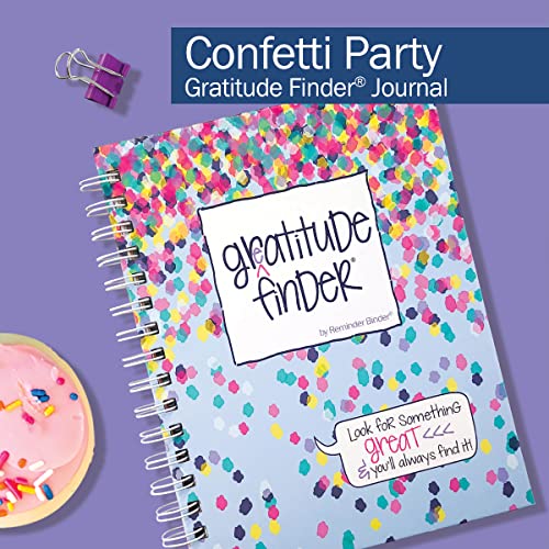 Denise Albright Gratitude Finder® 52 Week Non-Dated Journal for Women, Teens & Girls with 165 Hand-Illustrated Stickers (Confetti Party) - color: Confetti Party Gratitude Finder Journal