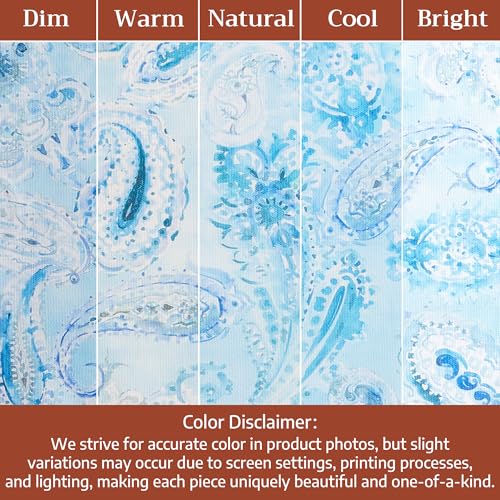 Maison d' Hermine Placemats Set of 4 Reusable 100% Combed Cotton (13"x19") - color: 009 - Paisley Blues, size: 13" X 19" (Pack of 4)