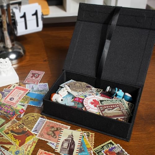Photo Storage Box 5x7, Keepsake Box - Black - color: Black, size: 5"x7"