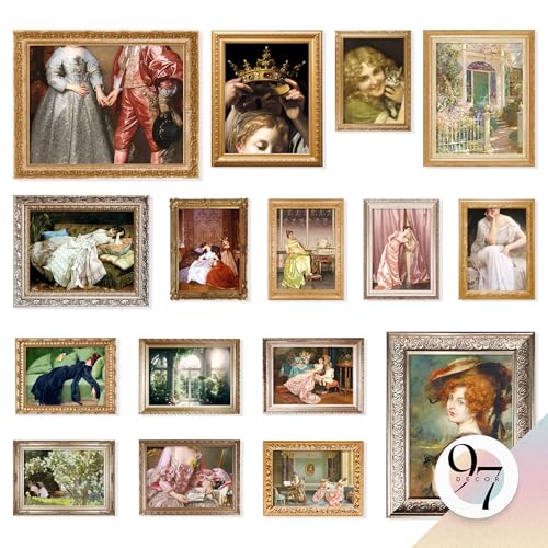 97 Decor Victorian Wall Art, 16 Pc Vintage Coquette Prints, Unframed - color: Royal Victorian Gx11x14, size: unframed