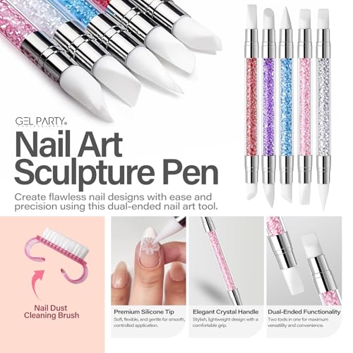 38 Pcs Nail Art Brush Kit - All-in-One Nail Design Tools Set with Detail Brushes, Dual-Ended Dotting Pens, Silicone Brushes, Tweezers, Striping Tape & Palette for DIY Manicure