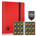 Fabmaker Card Binder 9 Pocket, 396 Pockets Trading Card Binder Case, Red - color: Red