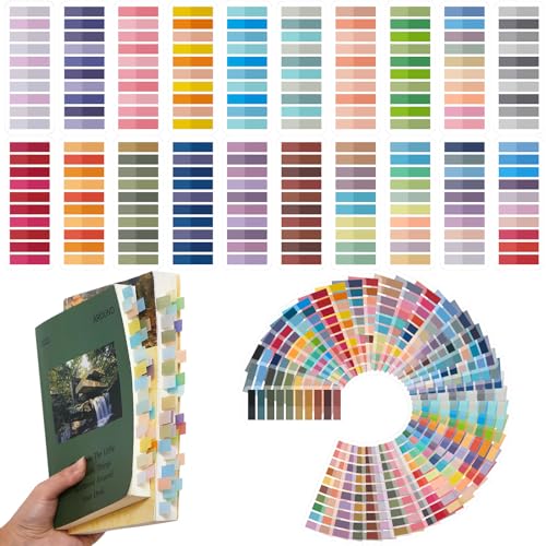 ReliThick 8000 Pcs Annotation Tabs, 40 Colors Writable Sticky Tabs for Book - color: Soft Pastels