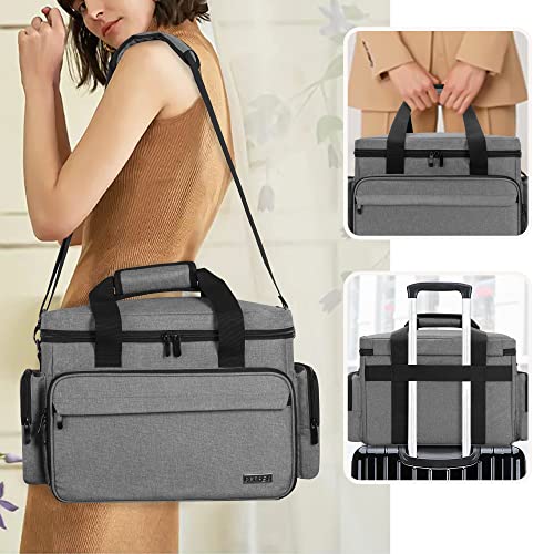 BAFASO Makeup Bag with 2 Removable Pouches and Detachable Dividers, Gray - color: Gray