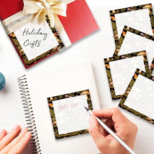 Sticky Notes 3x3 Inches, Cute Self-Stick Note Pads, Funny Memo Pads, Easy to Post Sticky Notes for Office, Home & Notebook Cute Mushroom Forest - color: Cute Mushroom Forest