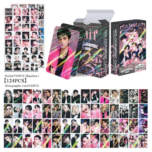496pcs Stray Laser Photocards Set,Hollow Album Laser Photocard Lomo Card(240pcs Photocards+256pcs Stickers-Purple)
