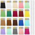 Hapeper 80 Pieces Leather Tassel Keychain Tassels Pendants Charm Tassel for DIY Crafts, Jewelry Making (2-1/6 Inch) - size: 2-1/6 Inch