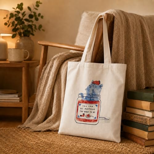 Funny Canvas Tote Bag, Reusable Shoulder Grocery Bag, Holiday Gift Bags for Friends, 13.7x15.7 inch - color: Style 36