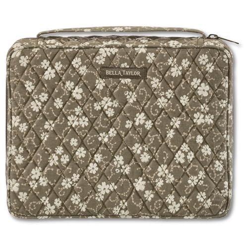 Bella Taylor Bible Cover, Quilted Bible Case, Woodland Floral - color: Woodland Floral, size: Large