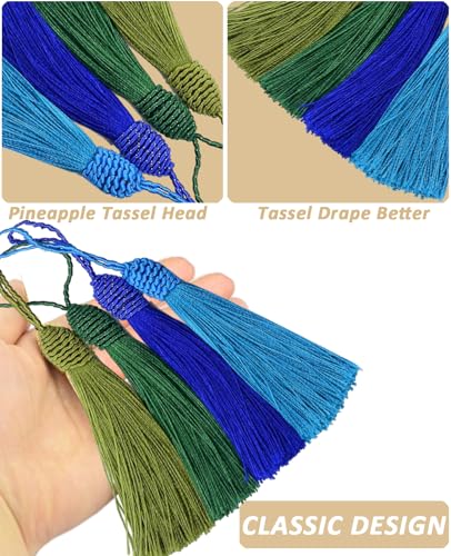 50 Pieces Tassel Bookmark with Loop,Tassels for Crafts,Decorative Tassel for Keychain Jewelry Making Curtain Blanket Graduation Decoration Wedding Favors (Olive) - color: Olive