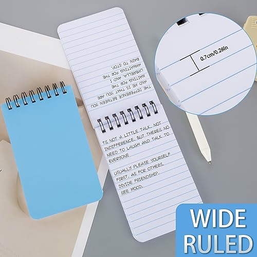 QiCheng 6pcs Pocket Notebook Mini Notepad Small Spiral Notebooks 3X5Inch - size: 6-brown
