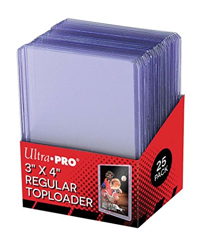 Ultra Pro 3" x 4" Clear Regular Toploader for Trading Cards – 25 Pack