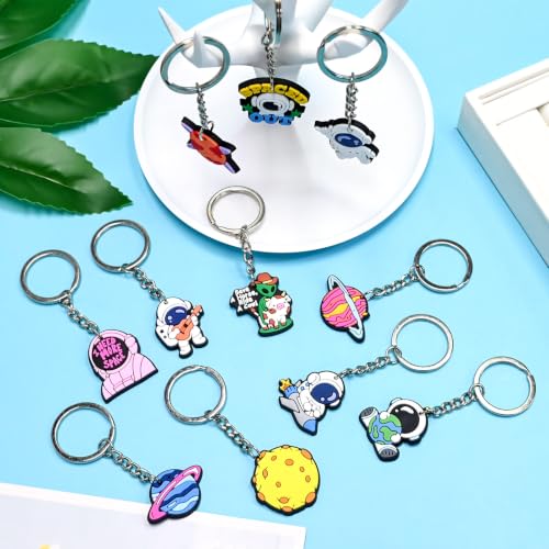 Cute Keychains Bulk, Keychain Charms Key Chain Trinkets Backpack Charms Accessories Keyring for Classroom Prizes - color: Astronaut-200pcs
