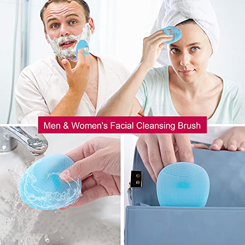 Super Soft Silicone Face Cleanser and Massager Brush Manual Facial Brush - color: Mix Colors (4 Pack)