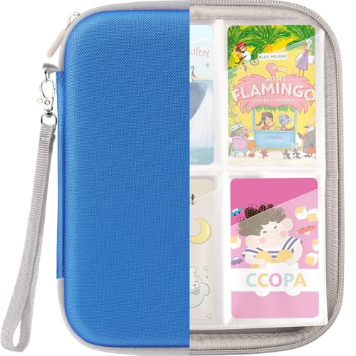 Card Holder for Yoto Cards, 80-Pockets Card Binder with Zipper - color: Blue