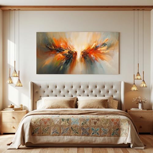 Colorful Abstract Wings Wall Art Print For Living Room 20 X 40 Inch - color: LAI-11D, size: 40"L x 20"W