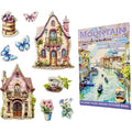 TIAMECH Glazed Tile House Water Mountain Sticker Book - color: Water Mountain House