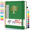 PERCUN Spiral Notebook 300 Numbered Lined Pages Hardcover Journal 8.5"x11" - color: Green, size: A4 size (8.5in x 11.5in)