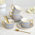 CwlwGO-Ceramic Coffe Cups and Saucer Sets,British Bone China Blue Gold Tea Cup and Saucers Service for 4,Gifts Box, China Tea Set, Tea Sets for Women and Adults. - color: Blue
