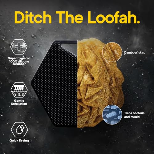 TOOLETRIES Silicone Body Scrubber 2.0, Loofah Alternative - Charcoal - color: Charcoal