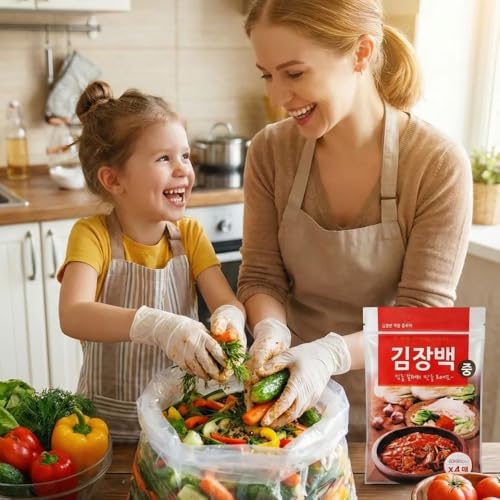 BENEPISYO Odor Proof Kimchi Fermentation Bags Medium, 4 Pack 김장백 중 4매 - size: Medium (23.6 x 35.4 in)