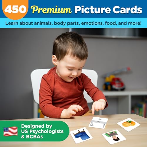 ThinkPsych Flash Cards Bundle - 450 Picture Cards for Autism Speech Therapy - style: Picture Play Bundle (All 3 Sets - 450 Cards)