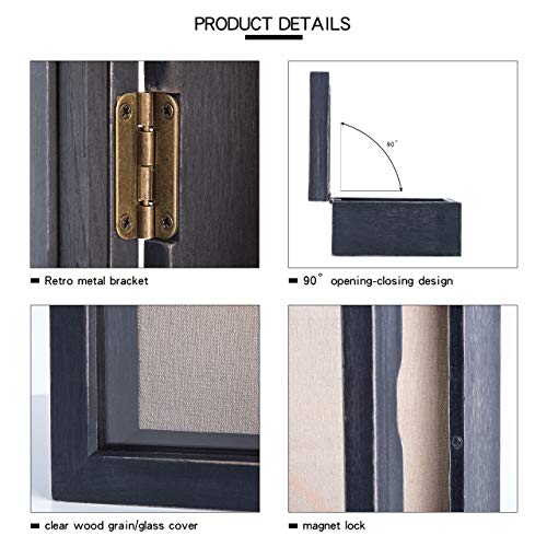 Freezing point Shadow Box Frame 5x5 Shadow Box Display Case Cabinet Picture Frame with Linen Back Memorabilia Awards Medals Bouquet Photos Badge Pin Paw Print Memory Box For Keepsakes Black Small Mini - color: Black, size: 5×5