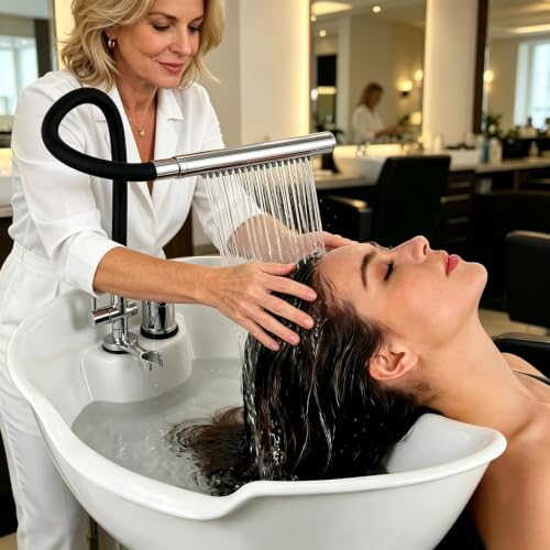 Hands-Free Shampoo Sprayer Head Salon Sink Attachment - size: Z