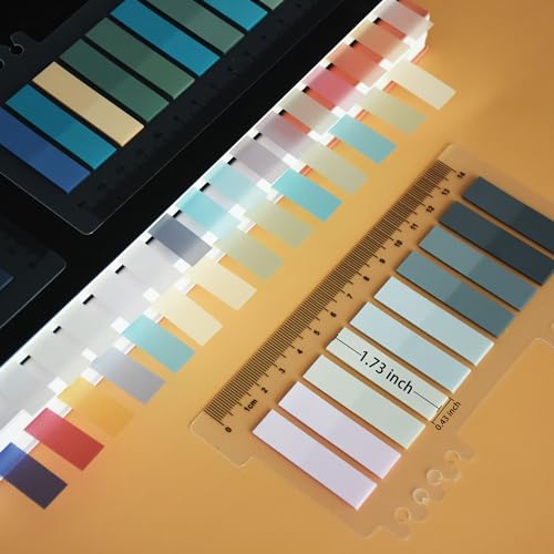 YOUDEFUL 1600Pcs Transparent Sticky Note Tab, Colored Page Marker Tab - size: Tabs Morandi