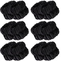 WHAVEL 6 Pairs Wrist Towels, Absorbent Spa Sweatbands to Prevent Liquid from Spilling Down Arms - color: C.Black
