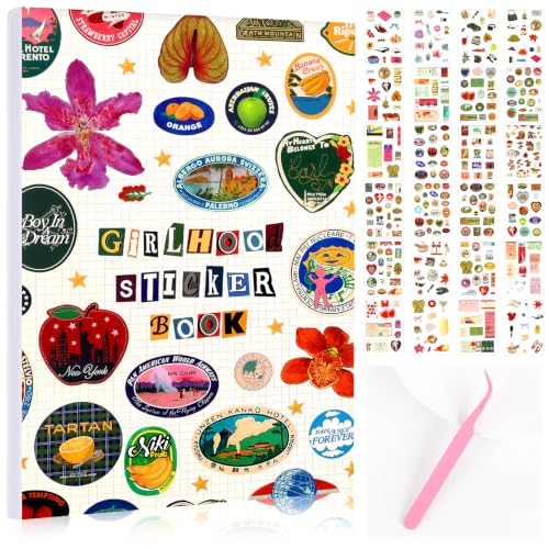 Tmtains 2026 New Girlhood Sticker Book for Scrapbook Junk Journaling DIY - color: Ak-white