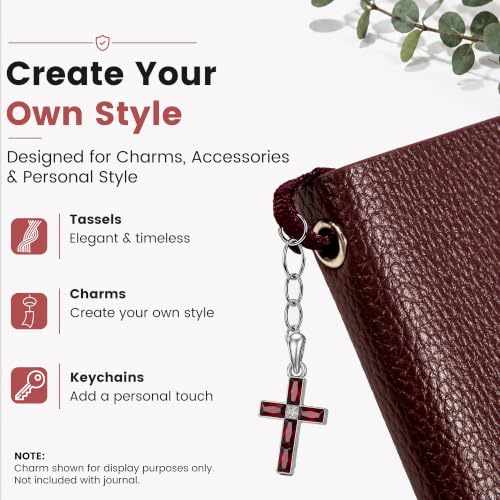 CAGIE College Ruled Journal for Men & Women, Softcover A5 Leather Notebook - color: Burgundy, size: 1 Pack