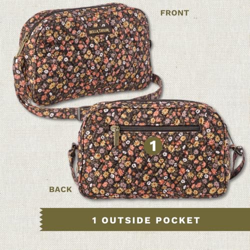 Bella Taylor Simple Crossbody, Quilted Handbag for Women - color: Twilight Garden