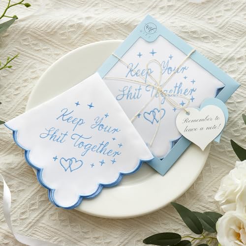 Mother of the Groom Gifts Wedding Handkerchief Keepsake - color: Keep Your Shit Together