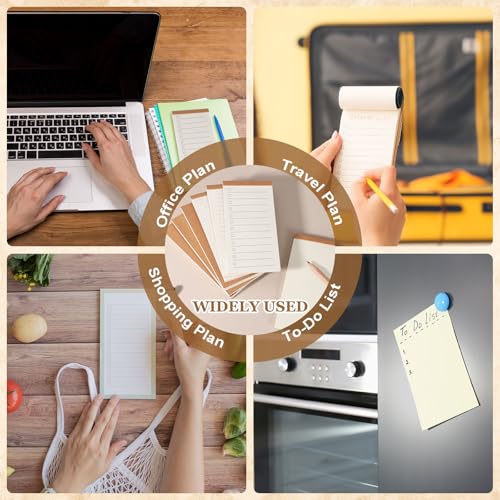 PATIKIL Portable Field Notes, 4 Pcs Small Notepads 50 Sheets Pocket Notebooks Memo Books to Do List Organizer Planner Daily for Work Office Journey, Lined/Grid - style: Lined/Grid