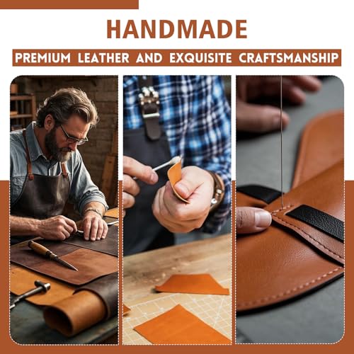 4 Pcs Leather Bookmark, Classic Stitched Bookmarks for Men - size: 4 Pcs